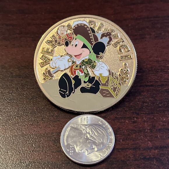 Disney Mickey Veni Vidi Vici Pirates‎ Of The Caribbean Gold Coin Pin LE 250 - Picture 2 of 4